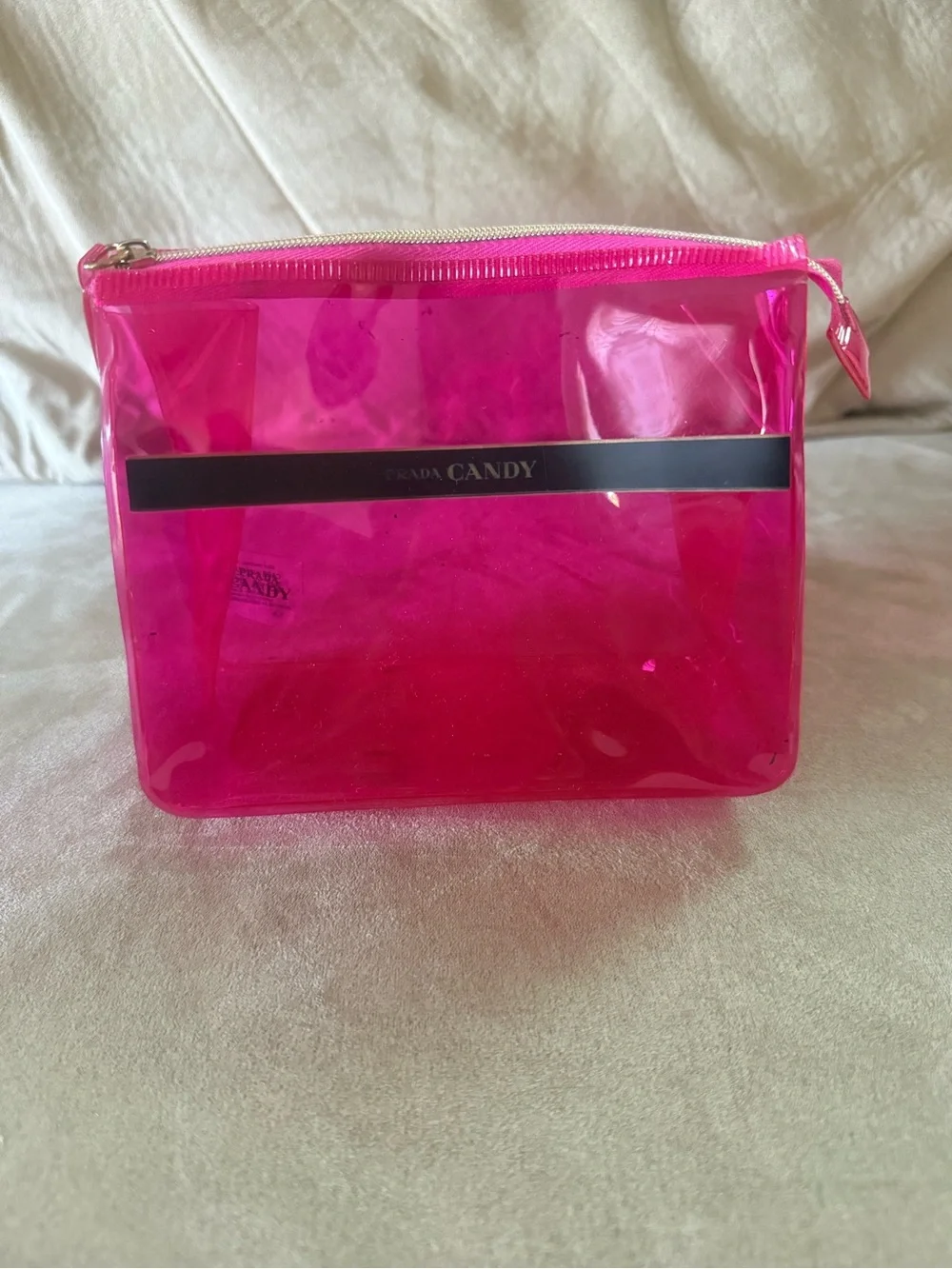 Prada candy pink makeup/travel bag